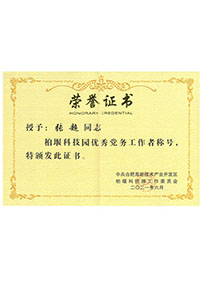 柏堰科技園優秀黨務工作者